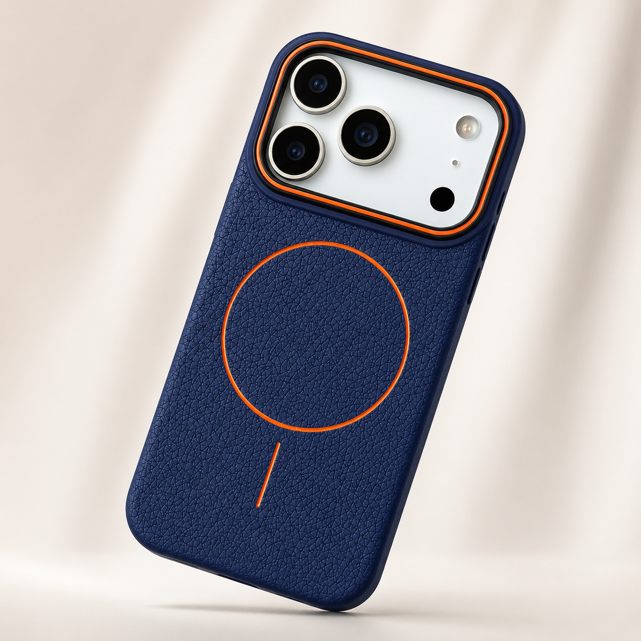 P086 Funda Iphone Simil Cuero Premium Magsafe