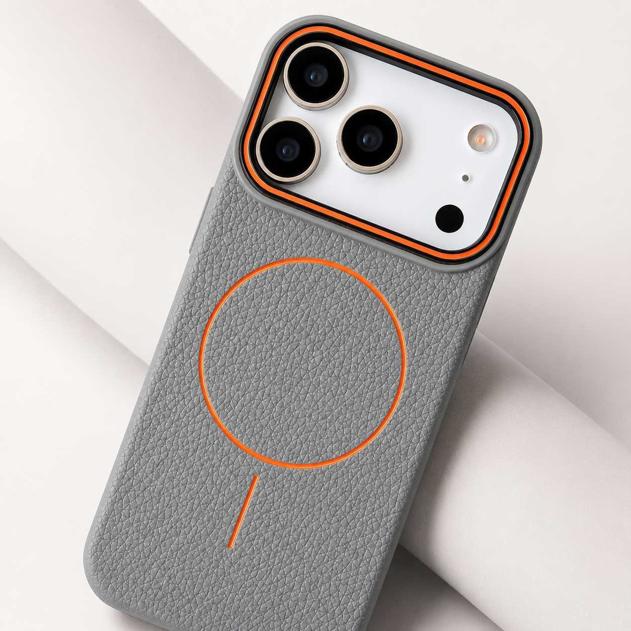 P086 Funda Iphone Simil Cuero Premium Magsafe